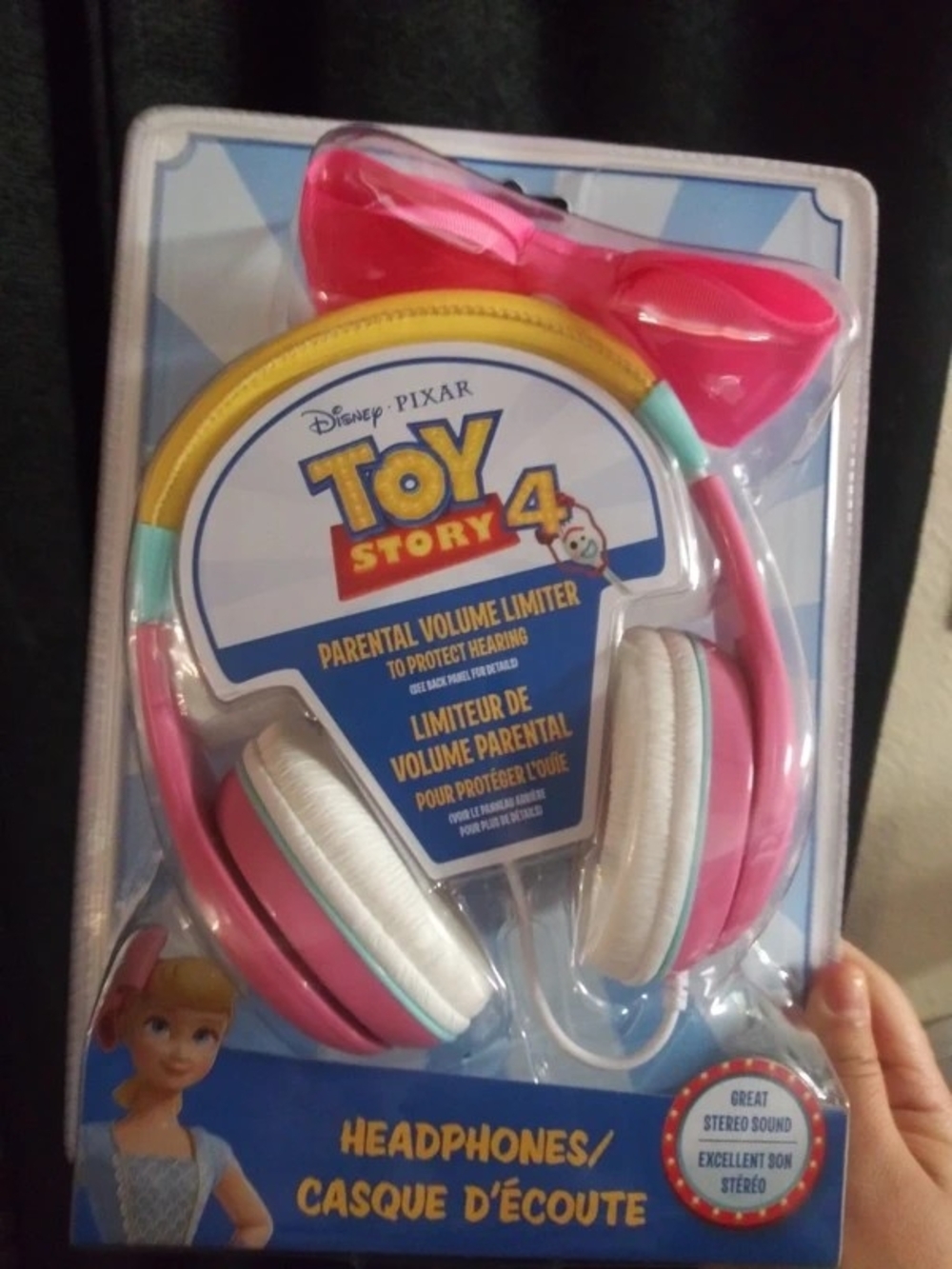 Disney Toy Story 4 Kids Over-Ear Headphones in Pink and Yellow